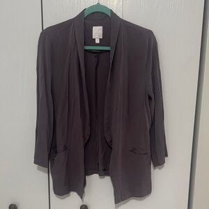 LC Lauren Conrad Slate Gray Open Blazer
